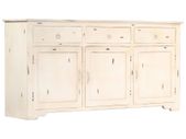 Sideboard White 160x40x80 cm Solid Mango Wood