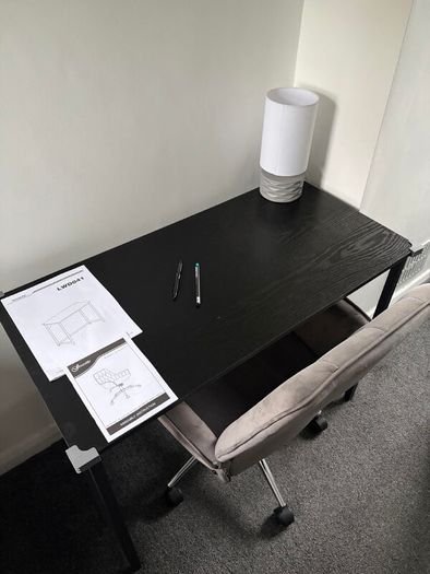 VASAGLE Black Computer Desk Excellent Condition