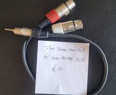 Stereo 3.5mm mini jack to twin female XLR