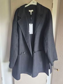 next premium handsewn wool mix  coat size large new