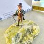 A gentleman holding a walking stick, mounted on what appears to be an onyx or serpentine stone base as ashtray or pine holder.Royal Doulton Figure "Owd Willum . Designed by L Harradine it was issued between 1949 and 1973. Image 5