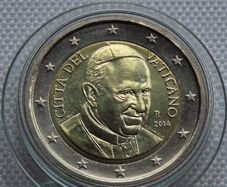Pope Francis Vatican 2 Euro 2014  UNC