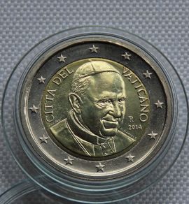 Pope Francis Vatican 2 Euro 2014  UNC