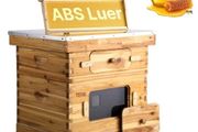 Bee Hive 20 Frame Bee Hives Starter Kit, Beeswax Coated Fir Wood, 1 Deep + 1 Medium Bee Boxes Langstroth Beehive Kit, Transparent Acrylic Windows with Foundations for Beginners Pro Beekeepers