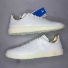 New Adidas Vintage White Leather Cream Gold