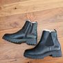 Black leather boots Image 2