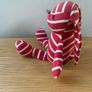 Polarn O Pyret POP soft rabbit toy red and white classic stripes Image 7