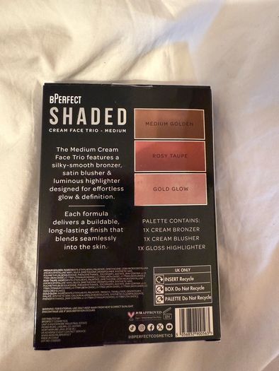 Bperfect shaded cream face trio make up