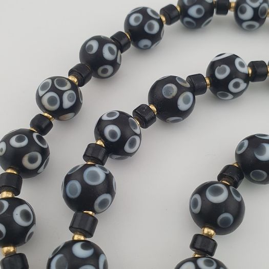 Vintage Venetian Style Thousand Eyes Glass Beads Necklace