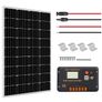 100W, 12V Solar Panel Kit with 20 A Solar Charge Controller and 5 m Solar Cable and Z Mounts for RV Boat Motor-home Image 2