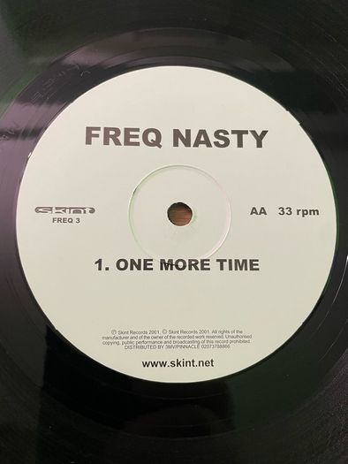 Freq Nasty - Fresh / One More Time - 12" Vinyl Single - 2001 Skint Records FREQ3