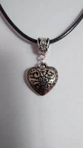Ornate Heart Pendant / Charm for Pandora Style Bracelet