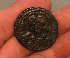 Byzantine Empire Emperor Maurice Tiberius 587 AD Follis