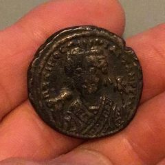 Byzantine Empire Emperor Maurice Tiberius 587 AD Follis