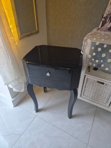 Black Glass Bedside Locker + Matching Upcycling Project FREE