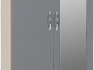 main image for ad Nevada Mirrored 2 Door 1 Drawer Wardrobe