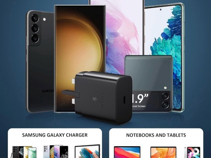 Samsung Charger, 45W USB C Super Fast Charging for Samsung Galaxy S24 Ultra/ S24/ S23 Ultra/S23/S23+/S22/S22 Ultra/S22+/Note 10/20/S20/S21, A33,A72,A71,A53, Galaxy Tab S7/S8/S9, USB C Power Adapter for Type C Phone