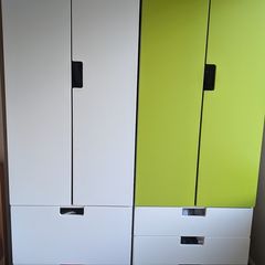 3 Kids Wardrobes + 3 Storage Units