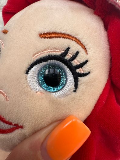 TY Sparkle Disney Ariel the Little Mermaid aprox. 40 cm.  Plush Princess Beanie Sequins Used Damaged Please see photos