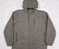 Lyle & Scott Olive Khaki Green Hooded Lightweight Zip Jacket Mens Size XXL