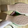 green faux leather sandal Image 3
