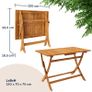 Folding 4+1 Wooden Garden Furniture Set FSC Certified Acacia Wood Image 3