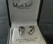 earrings silver and diamonds