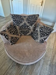 Large swivel armchair