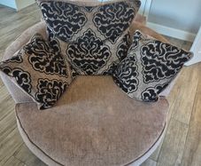 Large swivel armchair