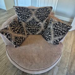 Large swivel armchair