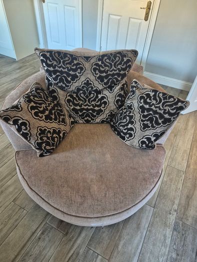 Large swivel armchair