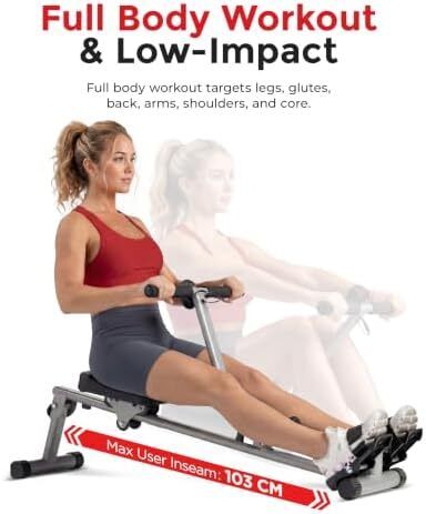 Hydraulic Rower with 12-Level Resistance