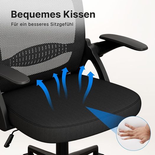 Ergonomic Office Chair with Folding Armrests