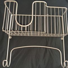 Brand New 2 Hook & Compartment Storage - Hair Dryer, Etc - Approx Size - 33cm x 30cm x 13cm  - RRP - 32.99