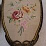 Vintage tappestry backed brush and mirror Image 5
