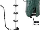 Wheel Rim Tree 225 mm Aluminium Mobile Includes Protective Cover 100 kg Load Capacity 3 Wheels Rim Holder Tyre Stand Tyre Holder