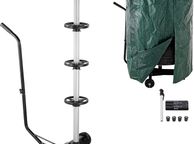main image for ad Wheel Rim Tree 225 mm Aluminium Mobile Includes Protective Cover 100 kg Load Capacity 3 Wheels Rim Holder Tyre Stand Tyre Holder