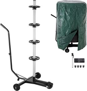 Wheel Rim Tree 225 mm Aluminium Mobile Includes Protective Cover 100 kg Load Capacity 3 Wheels Rim Holder Tyre Stand Tyre Holder