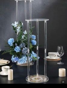 Acrylic Wedding Props Flower Stand, Transparent Stage Decoration, Party Tabletop Aisle Decor