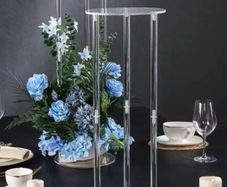 Acrylic Wedding Props Flower Stand, Transparent Stage Decoration, Party Tabletop Aisle Decor