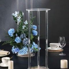 Acrylic Wedding Props Flower Stand, Transparent Stage Decoration, Party Tabletop Aisle Decor