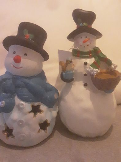 Christmas Decoration .. Snowmen x 2 .. Reduced Both for 16.00euro