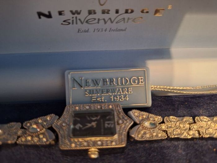 Newbridge Silver Butterfly Watch - This is a gift that was never worn so it should be passed on to somebody who will wear it and enjoy it, as it a stunning little watch with beautifull butterfly diamond detailing on the straying. It has just had a new bat