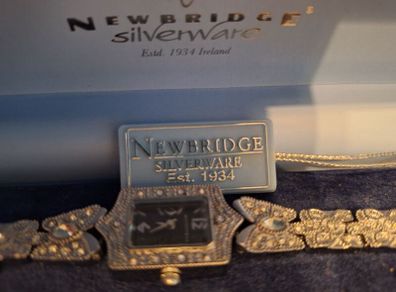 Newbridge Silver Butterfly Watch - This is a gift that was never worn so it should be passed on to somebody who will wear it and enjoy it, as it a stunning little watch with beautifull butterfly diamond detailing on the straying. It has just had a new bat