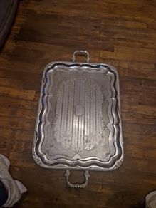 silver plate tray