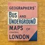 Vintage 1960's London Underground & Bus Map Image 2