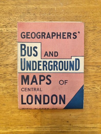 Vintage 1960's London Underground & Bus Map