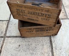2 vintage wooden boxes