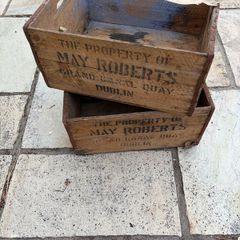 2 vintage wooden boxes