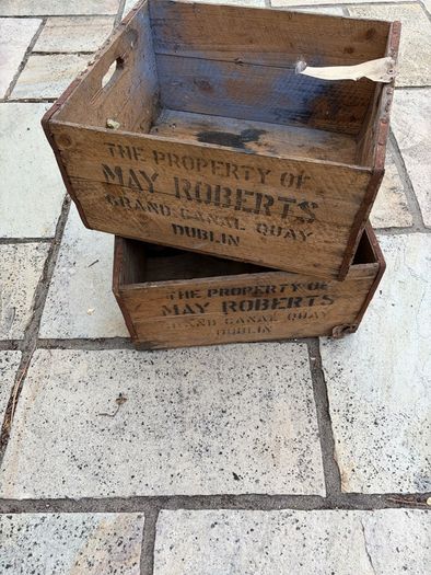2 vintage wooden boxes